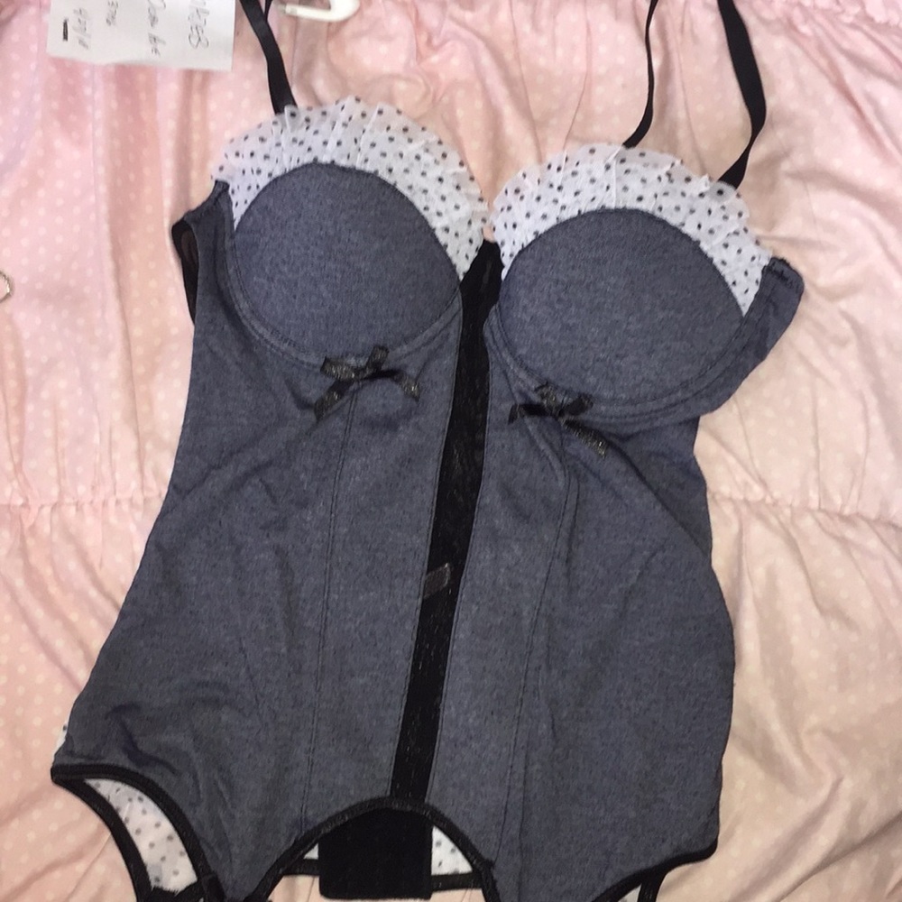Sexxxy denim looking corset lacen mesh 🌹brand new